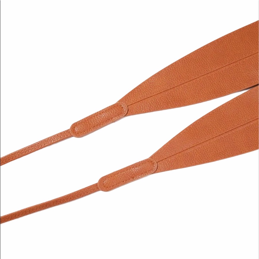 Plus Size Brown PU Leather Wrap Belt - Picture 2 of 4